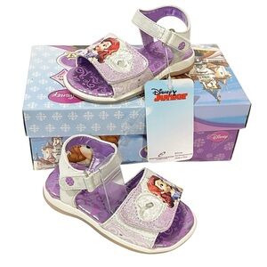 Disney Junior Baby Girls Size 5 Sophia The First Strappy Light Up Sandals NEW